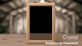  Presentation with old photo - Slides with photo-frame-on-old-table background and a coral colored foreground