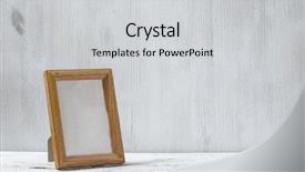  Presentation with old white antique frame - Presentation design consisting of photo frame on old white background and a light gray colored foreground