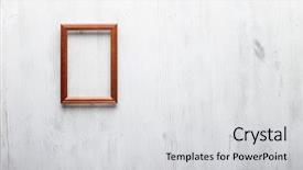  Presentation with frame border - PPT layouts with photo frame on white wall background and a light gray colored foreground