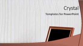  Presentation with frame - Presentation theme consisting of photo frame on wooden table background and a white colored foreground