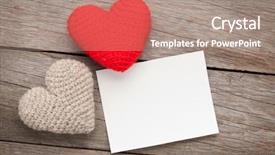  Presentation with greeting card - Presentation featuring photo frame or greeting card background and a coral colored foreground