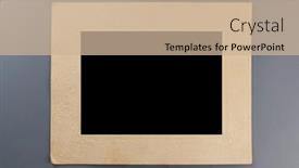  Presentation with old photo - Cool new presentation design with photo-frame-real-old-photo backdrop and a soft green colored foreground