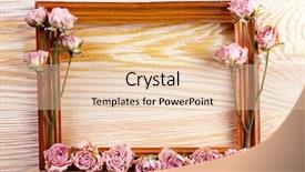  Presentation with pressed and dried flowers - Cool new slide deck with photo frame with dried flowers backdrop and a lemonade colored foreground