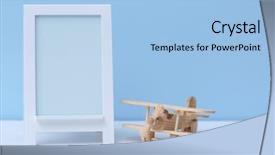  Presentation with baby toy - Cool new PPT theme with photo frames - baby toy on the table backdrop and a light blue colored foreground