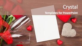  Presentation with greeting card - Colorful presentation theme enhanced with photo frames - valentines day greeting card champagne backdrop and a coral colored foreground