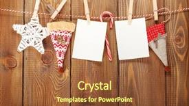  Presentation with christmas frames - Audience pleasing theme consisting of photo frames and christmas decor backdrop and a tawny brown colored foreground