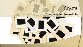  Presentation with photo - Slide deck with photo frames for slide isolated background and a lemonade colored foreground