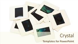 Presentation with photo - Slide deck featuring photo frames for slide isolated background and a cream colored foreground