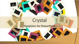  Presentation with metal frames frame and steel - Audience pleasing presentation theme consisting of photo frames for slide isolated backdrop and a  colored foreground