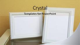  Presentation with coffee - Presentation theme consisting of photo frames on coffee table background and a yellow colored foreground