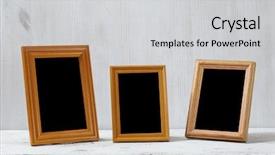  Presentation with old white antique frame - Audience pleasing slide deck consisting of photo frames on old white backdrop and a light gray colored foreground
