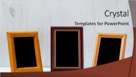  Presentation with old white antique frame - Presentation theme featuring photo frames on old white background and a light gray colored foreground