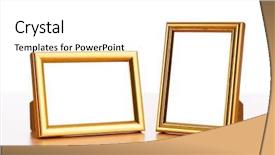  Presentation with photo - Beautiful presentation featuring photo frames on the table backdrop and a white colored foreground