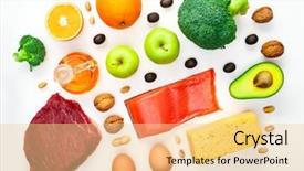 Presentation with diet - PPT theme consisting of photo from above of useful background and a blonde colored foreground
