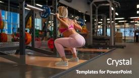  Presentation with gym out and back - Cool new PPT layouts with photo from back of blonde backdrop and a tawny brown colored foreground