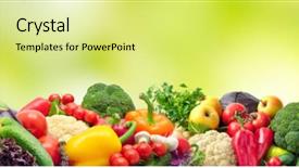  Presentation with carrots - Presentation design consisting of photo healthy and useful vegetables background and a blonde colored foreground