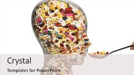  Presentation with abuse - Beautiful presentation theme featuring photo icon for drugs abuse backdrop and a lemonade colored foreground