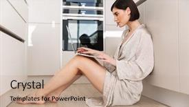  Presentation with turbine engine profile aviation technologies - Audience pleasing presentation theme consisting of photo in profile of slim backdrop and a coral colored foreground