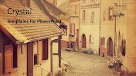  Presentation with paper imaging - Audience pleasing slide set consisting of photo in retro style add backdrop and a  colored foreground