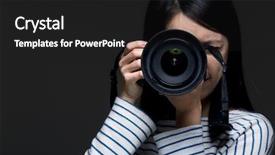  Presentation with journalism - Audience pleasing presentation consisting of photo journalism - asia female photographer backdrop and a dark gray colored foreground