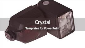  Presentation with white cctv camera on modern - Audience pleasing PPT theme consisting of photo light bulb black - camera flash on white background backdrop and a  colored foreground