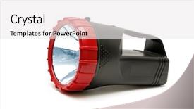  Presentation with black light - Slides enhanced with photo light bulb black - jacklight isolated on a white background and a  colored foreground