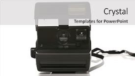  Presentation with old photographs black and white - Amazing slide deck having photo light bulb black - old photocamera isolated on white backdrop and a  colored foreground