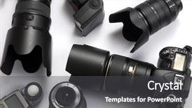  Presentation with trade - Presentation theme featuring photo light bulb black - tools of the trade background and a dark gray colored foreground