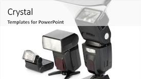  Presentation with automatic cars - Amazing PPT theme having photo light bulb black - various automatic flashes backdrop and a  colored foreground