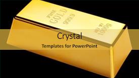  Presentation with black gold - Audience pleasing PPT theme consisting of photo of a 1kg gold backdrop and a yellow colored foreground