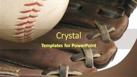  Presentation with baseball - PPT theme featuring title page of a journal with keys background and a gray colored foreground
