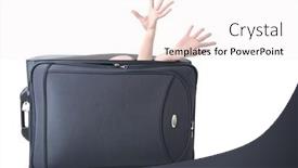  Presentation with black hands - PPT layouts having photo-of-a-big-black background and a sky blue colored foreground