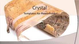  Presentation with birch bark - Colorful slide deck enhanced with photo of a birch bark backdrop and a coral colored foreground