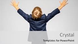  Presentation with blue formal - Slides featuring photo-of-a-businessman-boy background and a white colored foreground