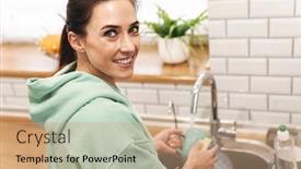  Presentation with wash - PPT layouts enhanced with photo-of-a-cheerful-happy background and a coral colored foreground