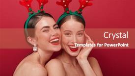  Presentation with christmas red - Presentation enhanced with photo-of-a-cheery-young background and a coral colored foreground