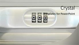  Presentation with combination lock - Theme featuring photo of a combination lock background and a light gray colored foreground