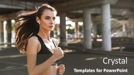  Presentation with listening woman - Audience pleasing PPT layouts consisting of photo-of-a-concentrated-young backdrop and a dark gray colored foreground