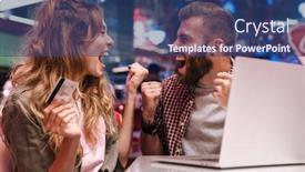  Presentation with street food - Beautiful theme featuring photo-of-a-cute-surprised backdrop and a ocean colored foreground