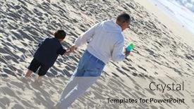  Presentation with father - Beautiful slide deck featuring photo-of-a-father backdrop and a light gray colored foreground