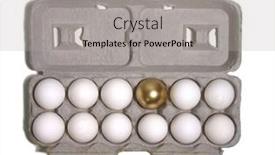  Presentation with egg - Cool new slide deck with photo-of-a-golden-egg backdrop and a light gray colored foreground