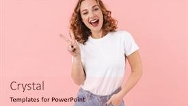  Presentation with optimistic - Slide deck featuring photo-of-a-happy-optimistic background and a lemonade colored foreground