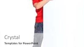  Presentation with look - Beautiful theme featuring photo-of-a-happy-smiling backdrop and a white colored foreground