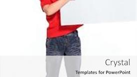  Presentation with look - Slide deck with photo-of-a-happy-smiling background and a white colored foreground