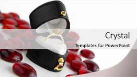  Presentation with engagement - Presentation theme having photo of a heart-shaped box with engagement ring background and a white colored foreground