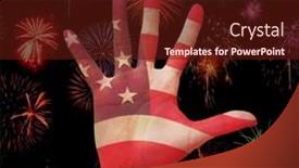  Presentation with photo display - Cool new presentation with photo-of-a-large-display backdrop and a tawny brown colored foreground