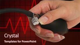  Presentation with medical statistic - Cool new PPT theme with photo of a medical theme backdrop and a tawny brown colored foreground