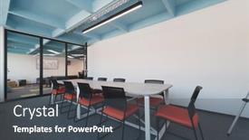  Presentation with web programming - Presentation theme with photo-of-a-modern-office background and a dark gray colored foreground