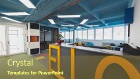  Presentation with web programming - Presentation theme having photo-of-a-modern-office background and a tawny brown colored foreground