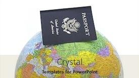  Presentation with passport - Cool new PPT theme with photo-of-a-passport backdrop and a yellow colored foreground